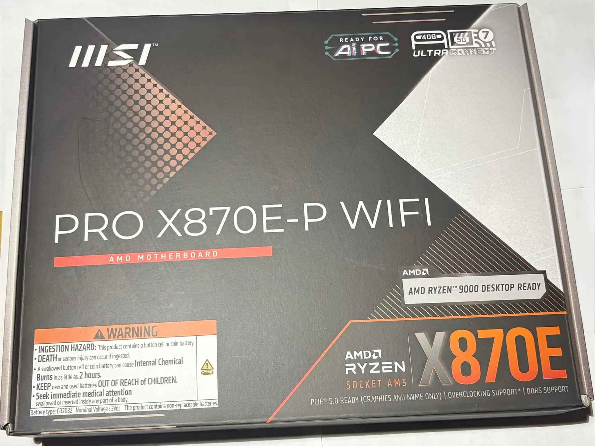MSI PRO X870-E P WiFi AM5 DDR5 Motherboard PCIe 5.0