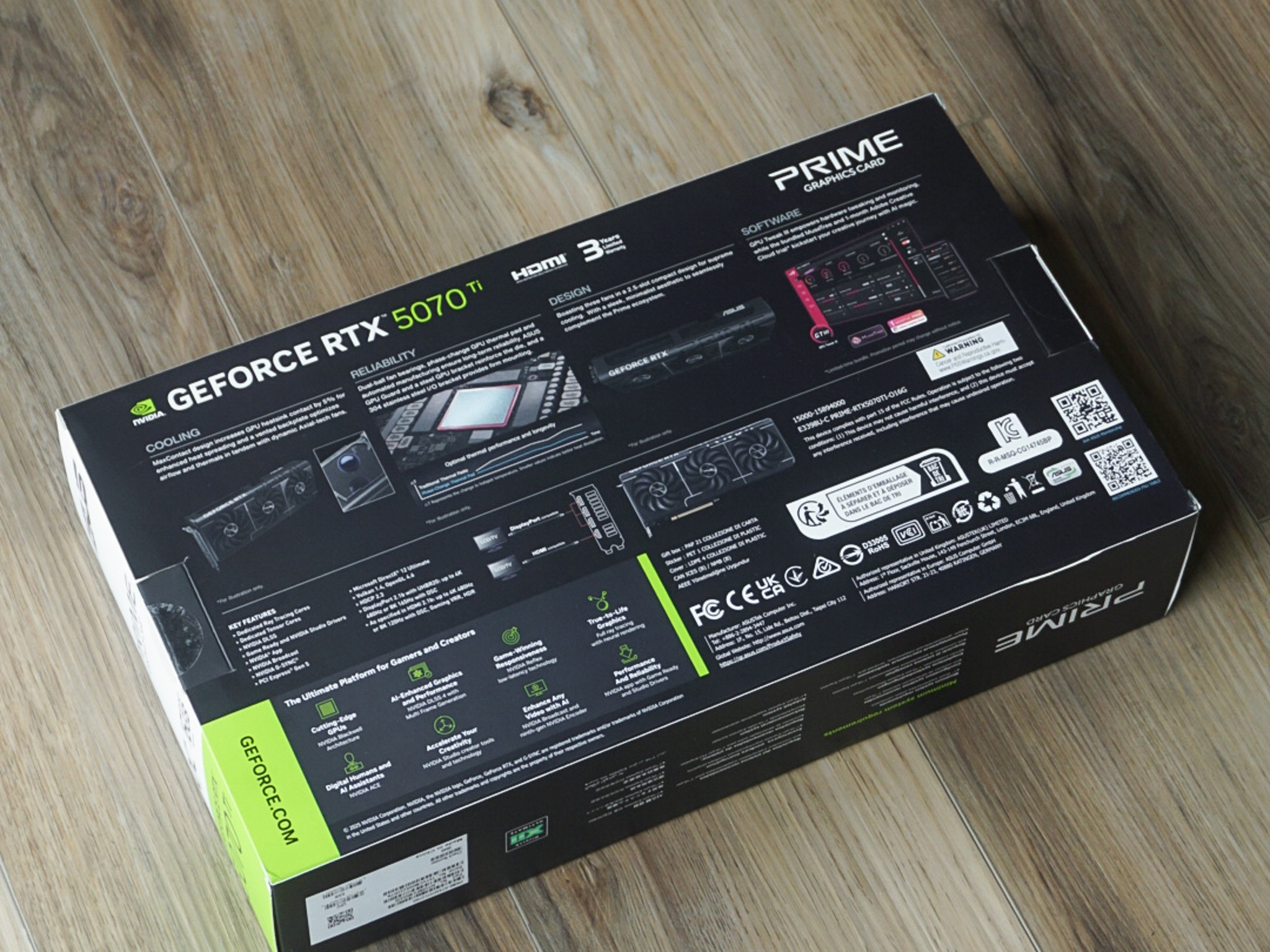 ASUS PRIME GeForce RTX 5070Ti - 16GB GDDR7 PCI Express 5.0 | NEW & SEALED