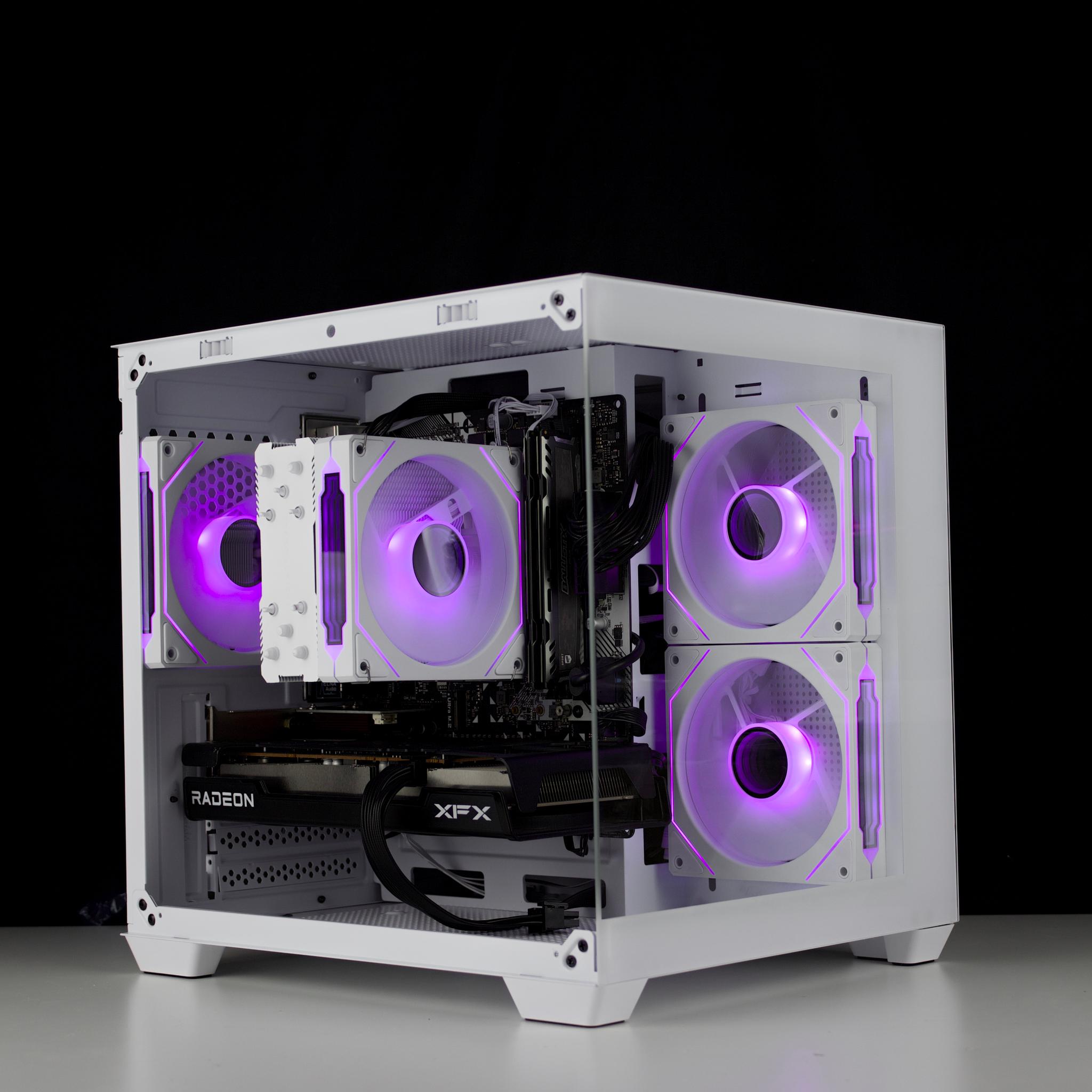 🧊❄️🧊 White Gaming PC – RX 6600, Ryzen 5 3600, 16GB RAM, 512GB SSD - WiFi, BlueTooth