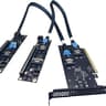 JMT PCIe 4.0 X16 To X8/X8 MCIO Bifurcation Adapter Card (50cm)