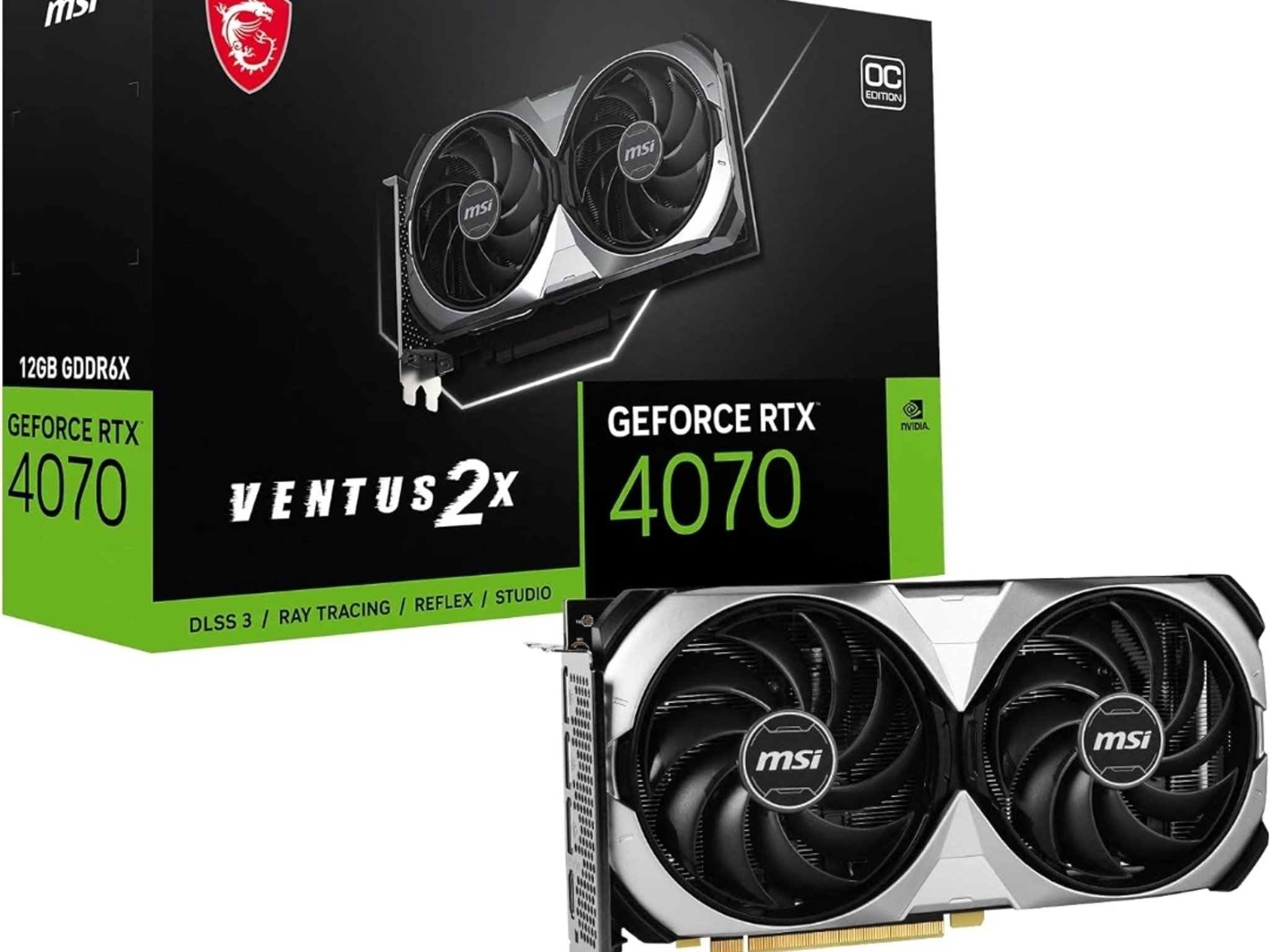 RTX 4070 12GB GDRR6X MSI Extreme Clock: 2520 MHz