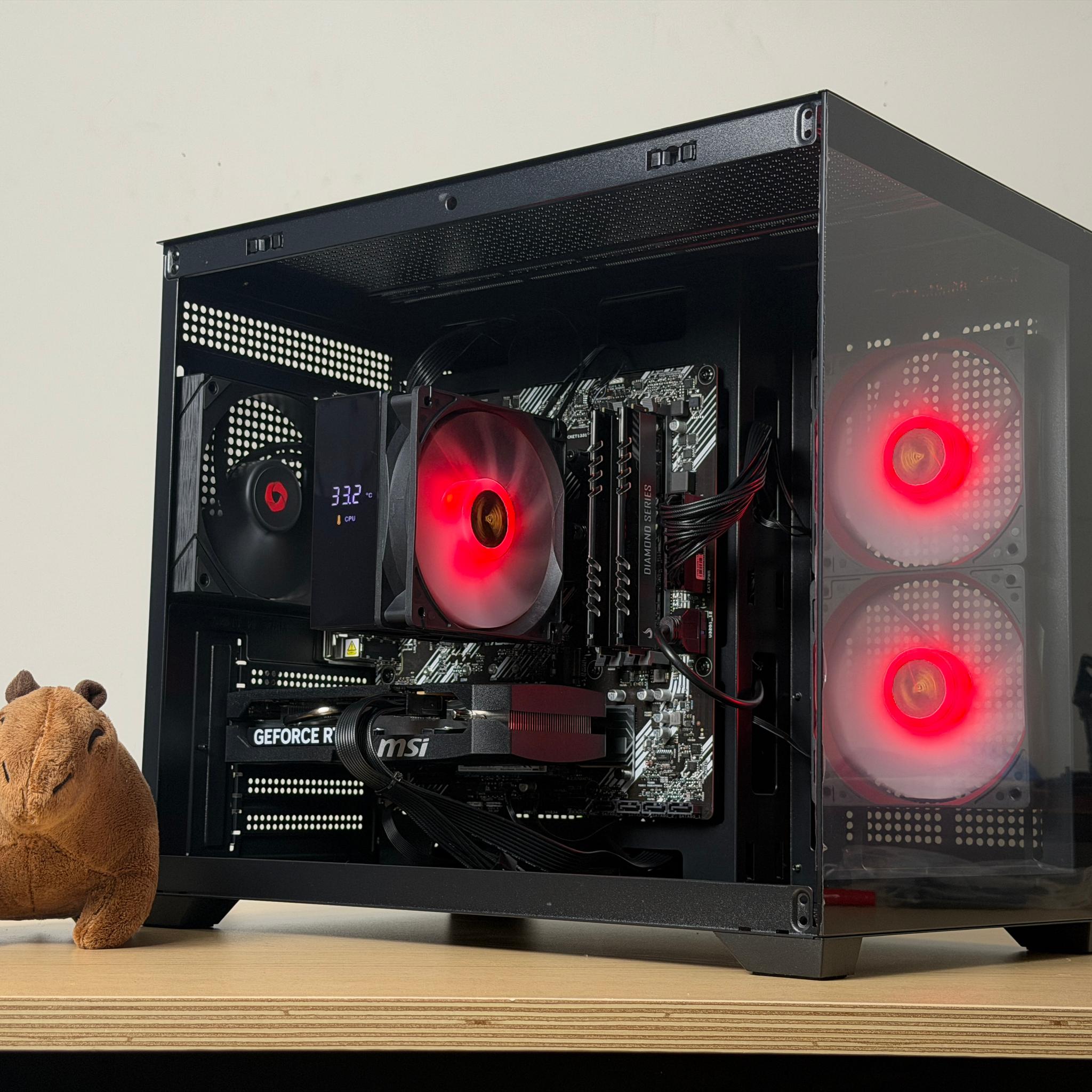 ♠️ Black Gaming PC ♠️ RTX 5050 ( = 4060) | Ryzen 5 5500 | 16gb RGB RAM | 1TB SSD - WiFi, BlueTooth