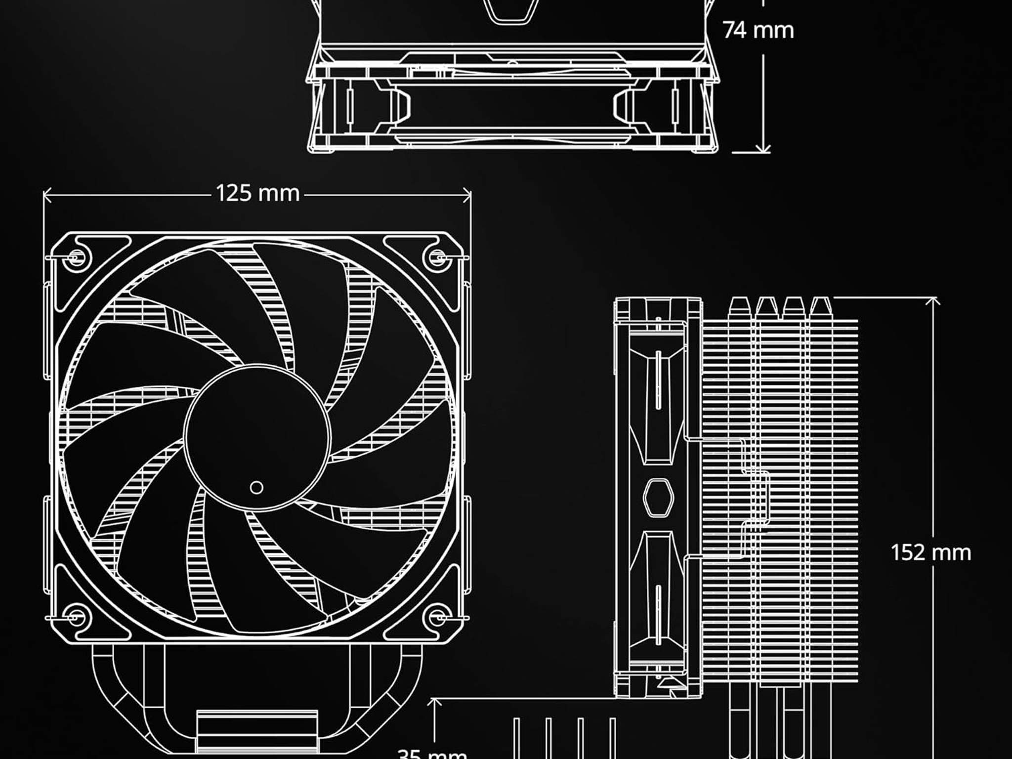 Cooler Master Hyper 212 Black CPU Cooler SickleFlow 120mm Fan AMD AM5/AM4 Intel LGA 1851/1700/1200