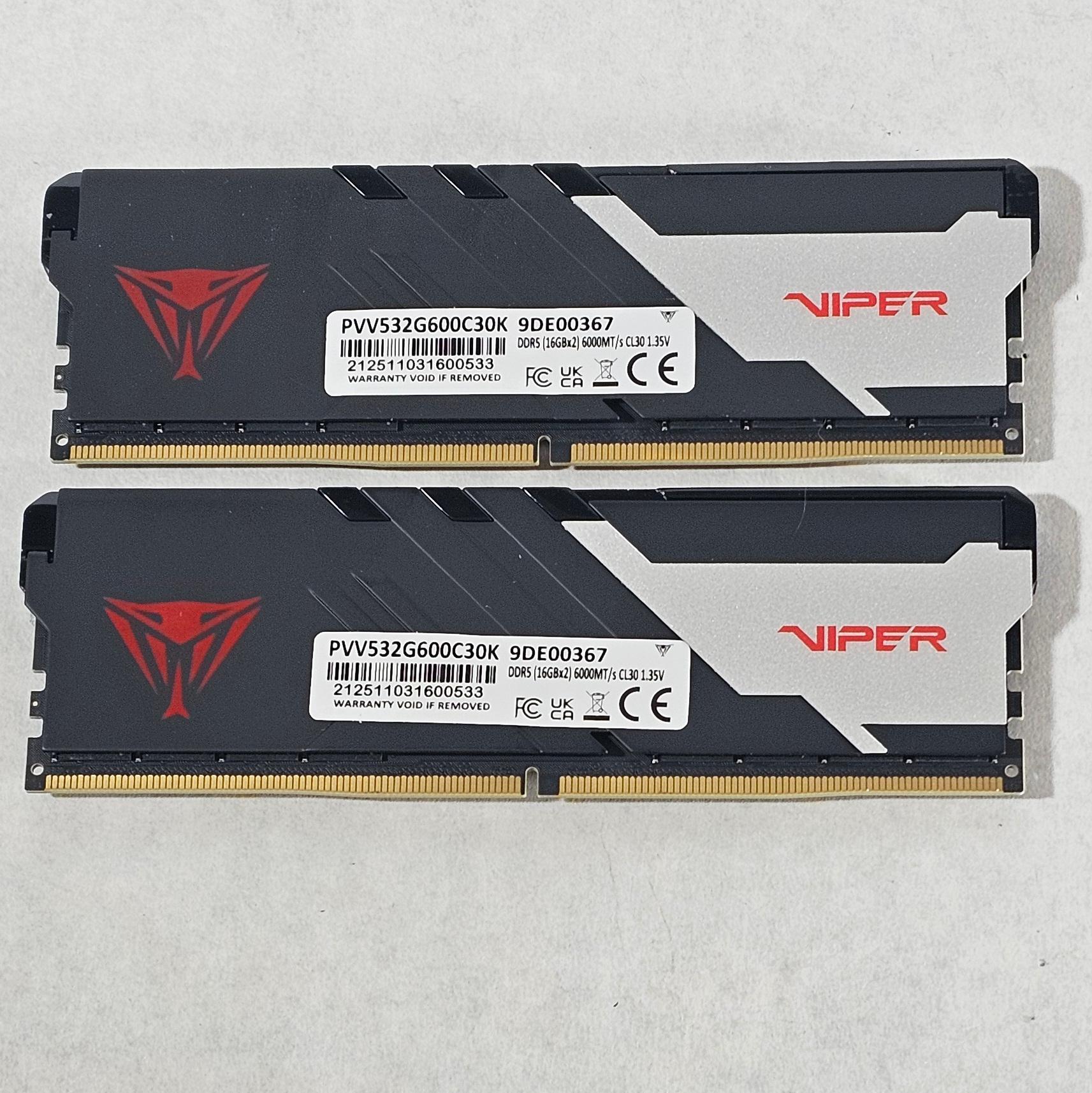 32GB DDR5 (2x16GB) CL30 6000MT/s Patriot Viper
