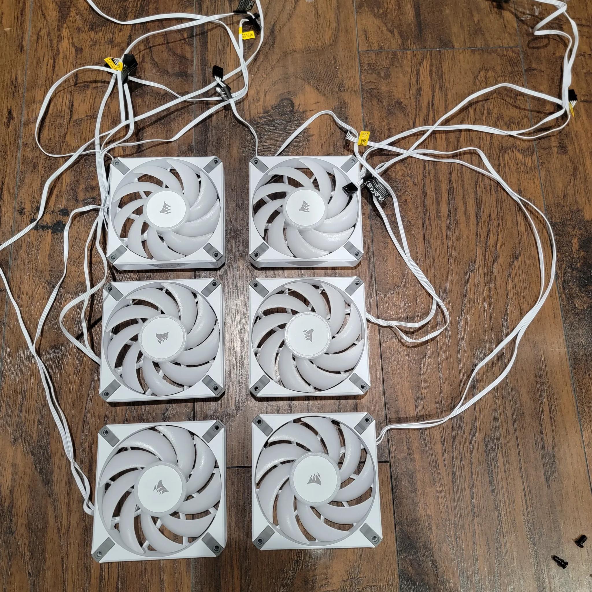 Corsair AF120 RGB Elite fans(3 each)