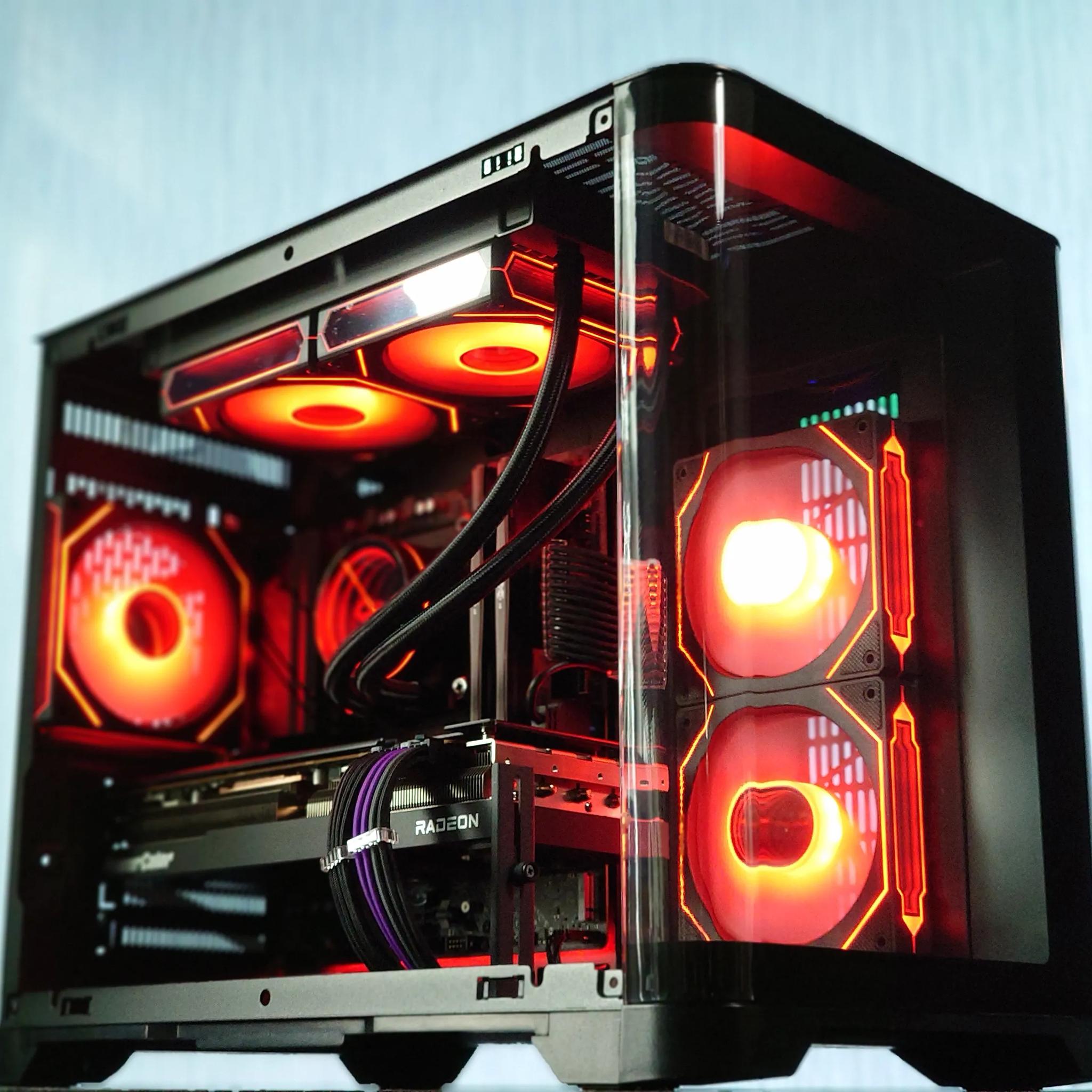 🍇🫐 Liquid Cooled Gaming PC◼️AMD RX 7800 XT 16GB◼️AMD Ryzen 9 5900X◼️32GB DDR4 RAM◼️1TB NVME