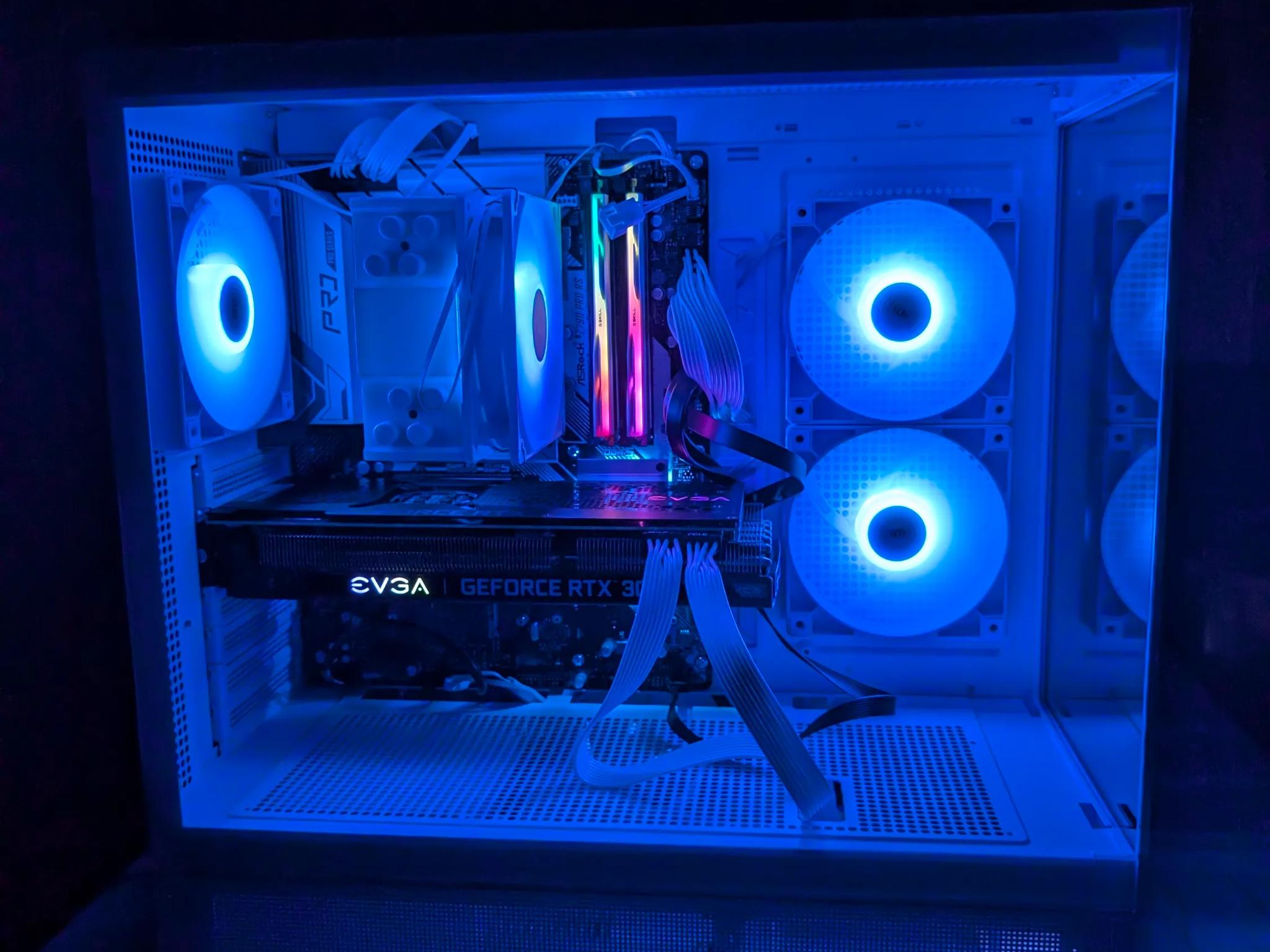 Custom White Gaming PC RTX 3080 Ti, Intel i9-12900K, 32GB DDR5 RAM, 1TB NVME SSD, Z790 Motherboard