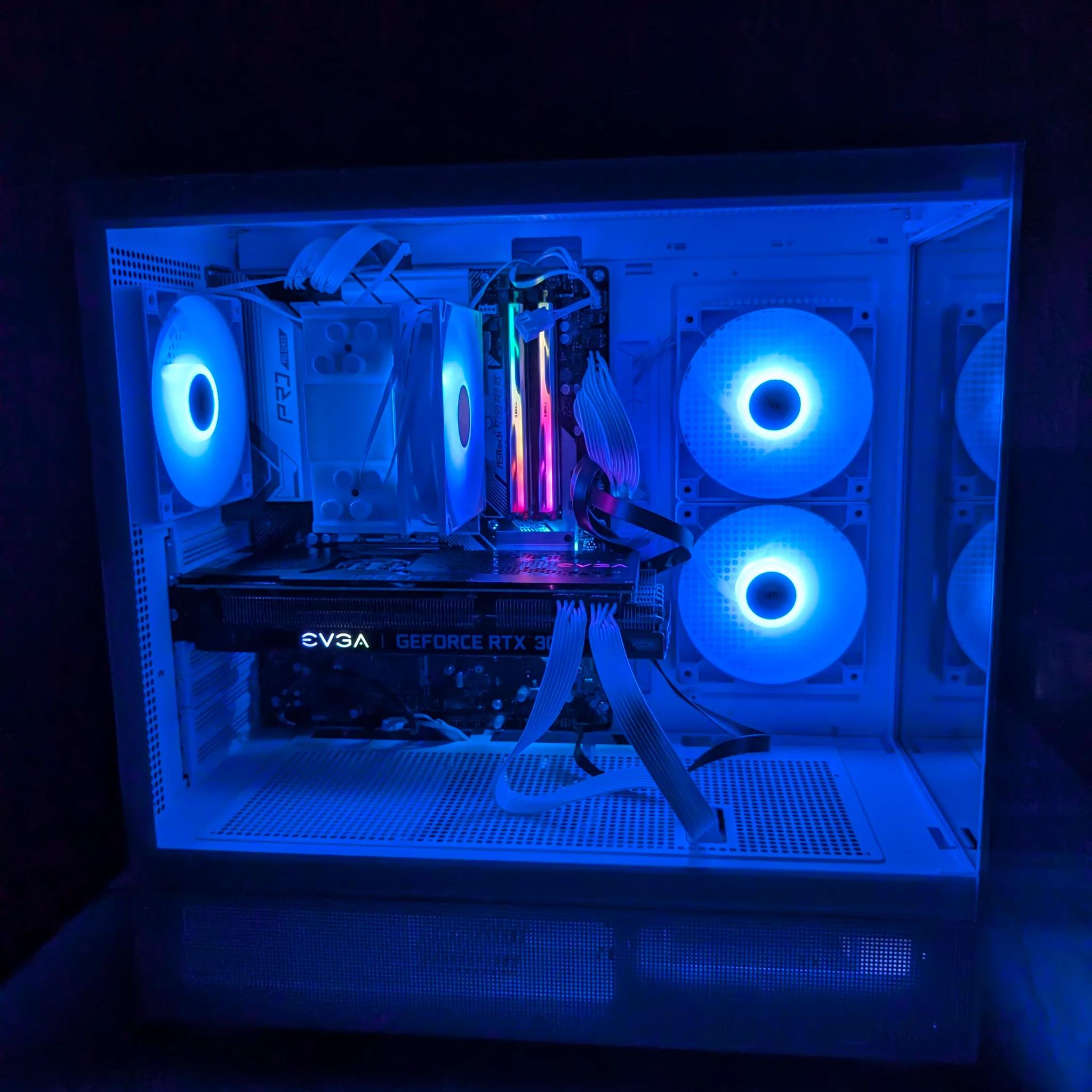 Custom White Gaming PC RTX 3080 Ti, Intel i9-12900K, 32GB DDR5 RAM, 1TB NVME SSD, Z790 Motherboard