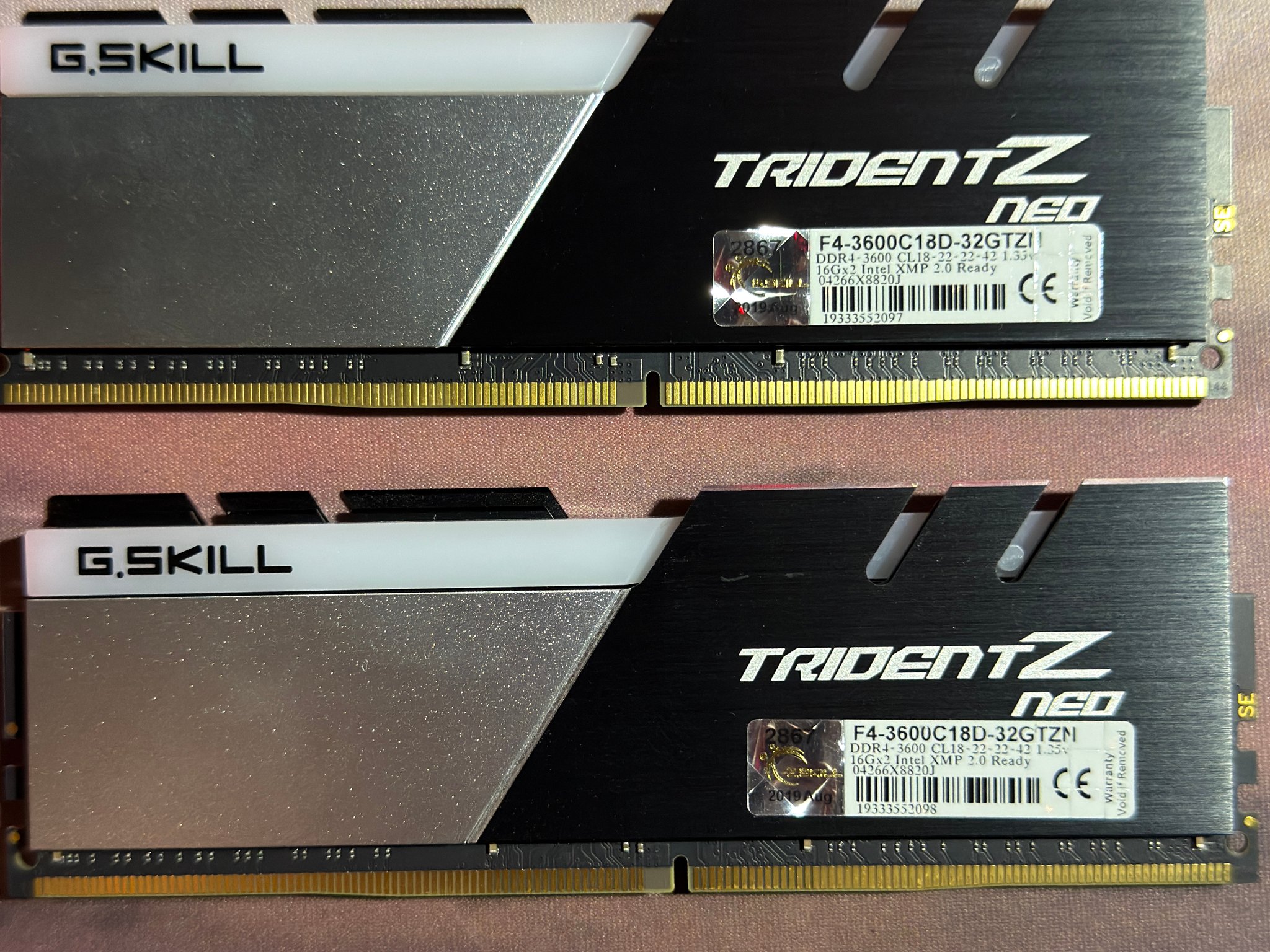 G.SKILL Trident Z Neo 32GB (2x16GB) DDR4 3600 CL18 RGB Desktop RAM Kit - Excellent Condition