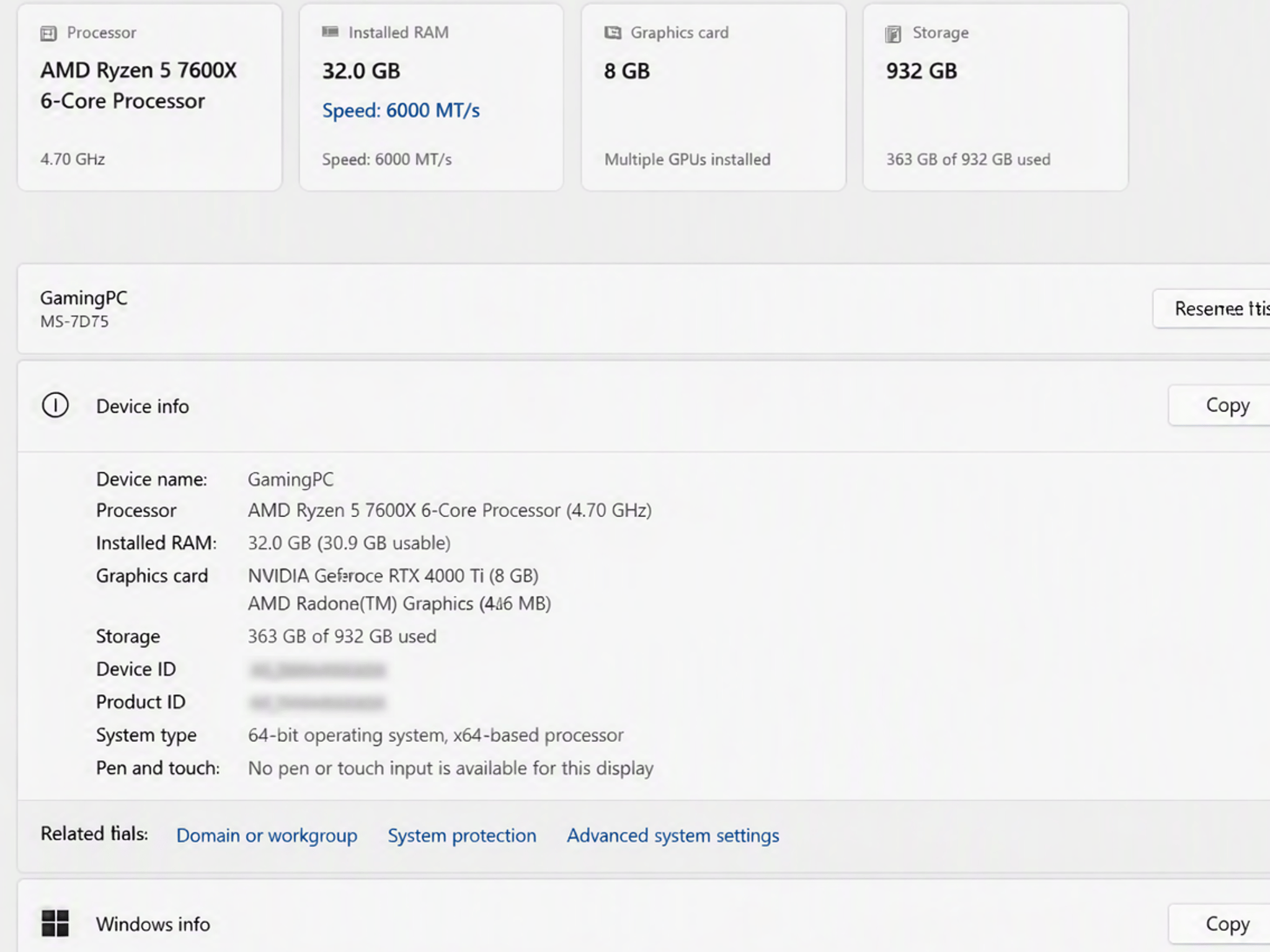 GeForce RTX 4060 Ti Custom Gaming PC - Ryzen 5 7600X, 1TB NVMe SSD