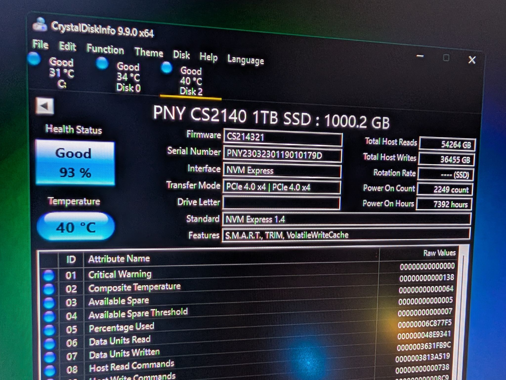 PNY CS2140 1TB M.2 NVMe SSD