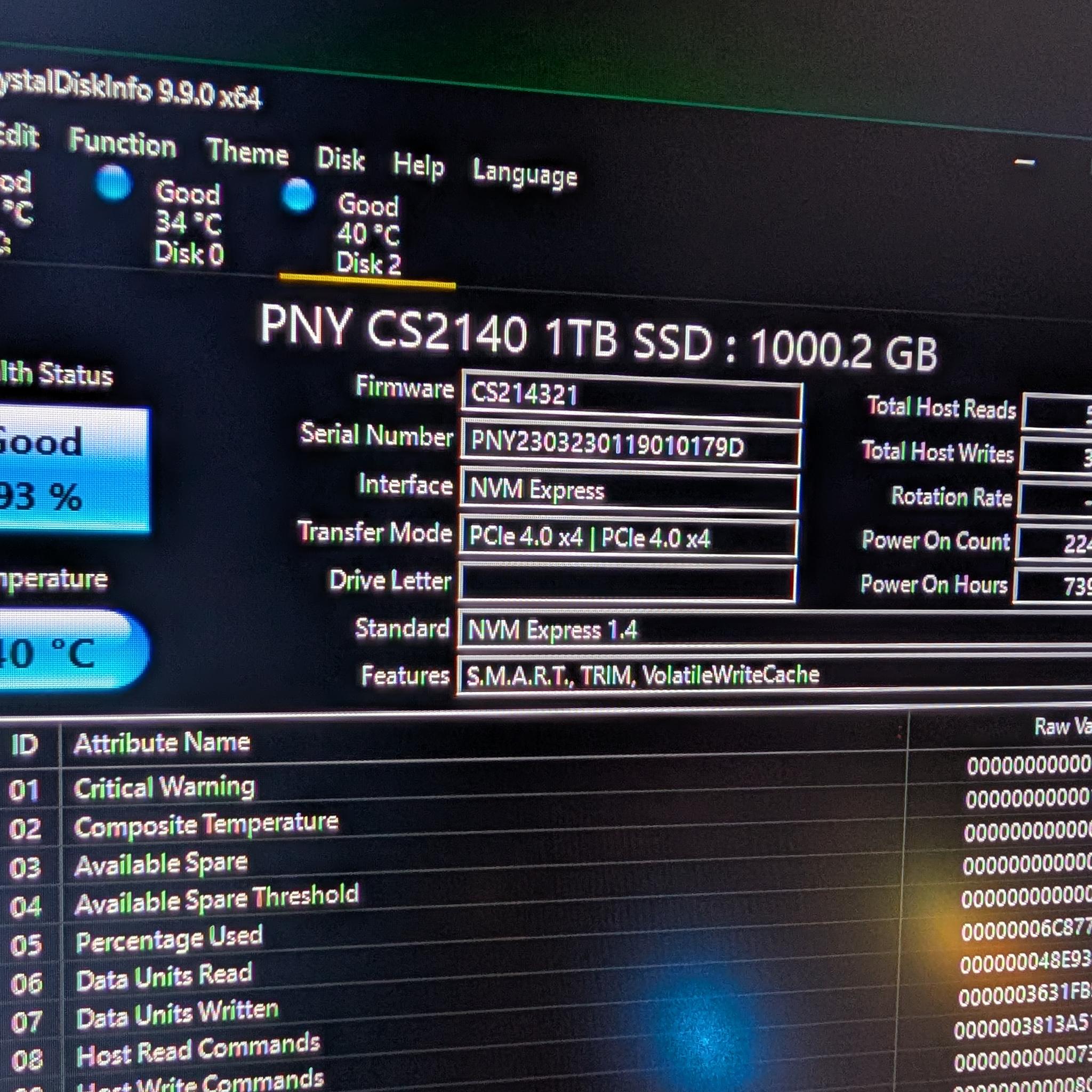 PNY CS2140 1TB M.2 NVMe SSD