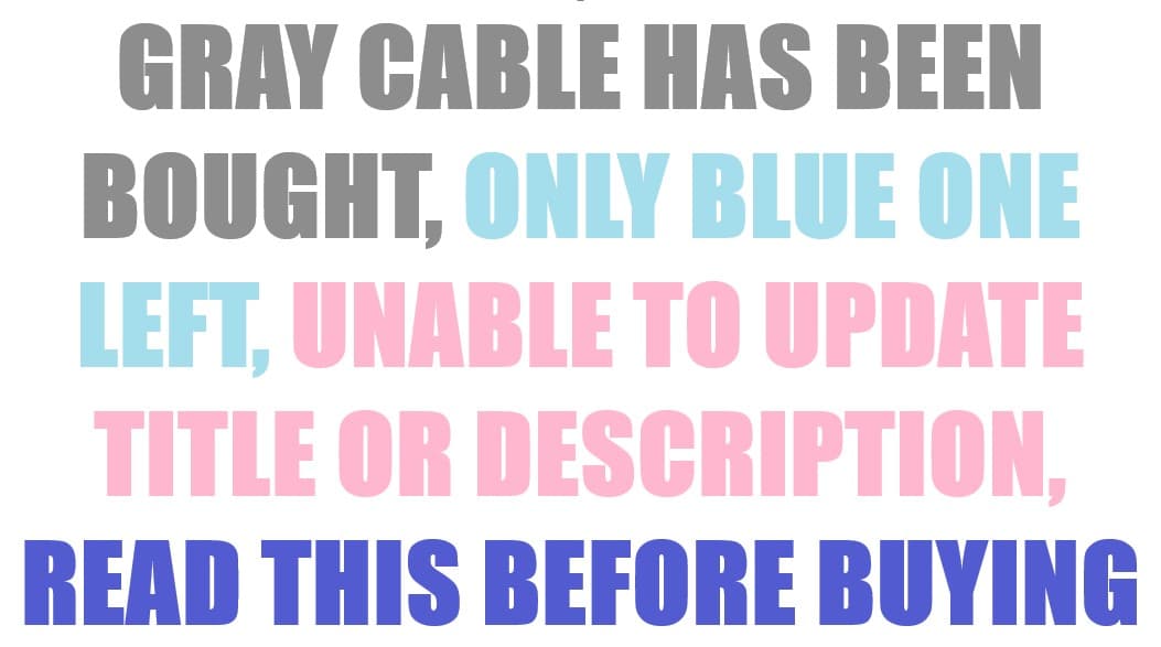HyperX Coiled Cable Blue or Gray (Message Me Which Color You Want)
