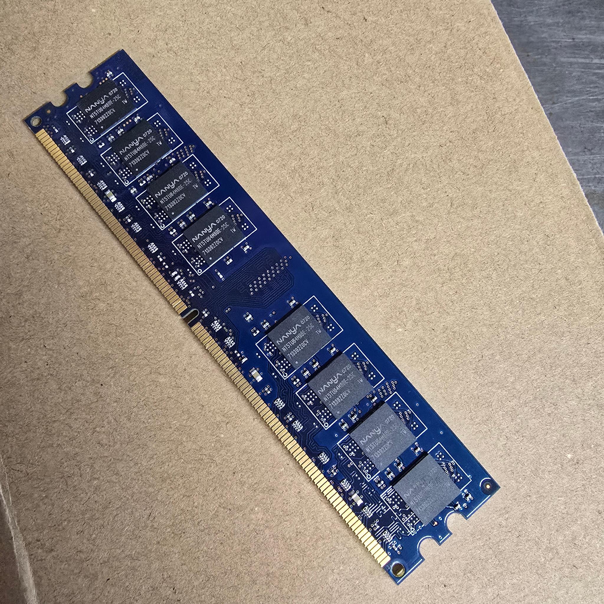 NANYA 2Rx8 1GB DDR2 PC2-6400U Memory Standard Desktop Memory NT1GT64U8HB0BY DIMM