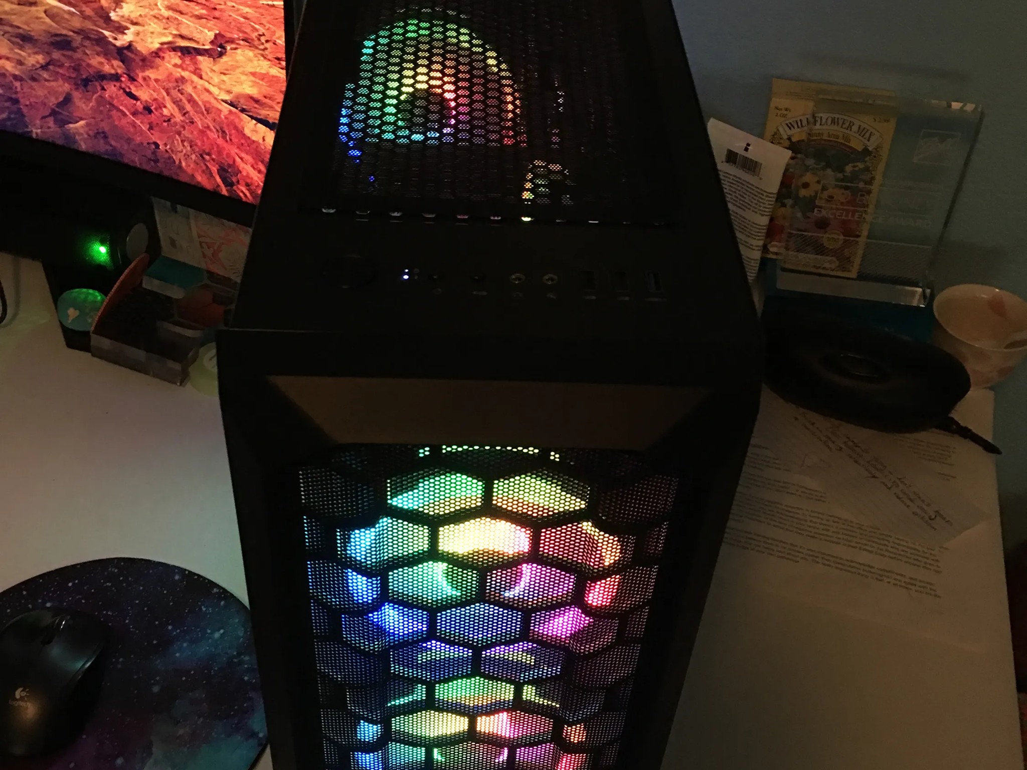 Great Gaming PC, RTX 3060Ti, i7 CPU, DDR4 16GB 3600, M.2 drive, SSD, HDD, mATX size