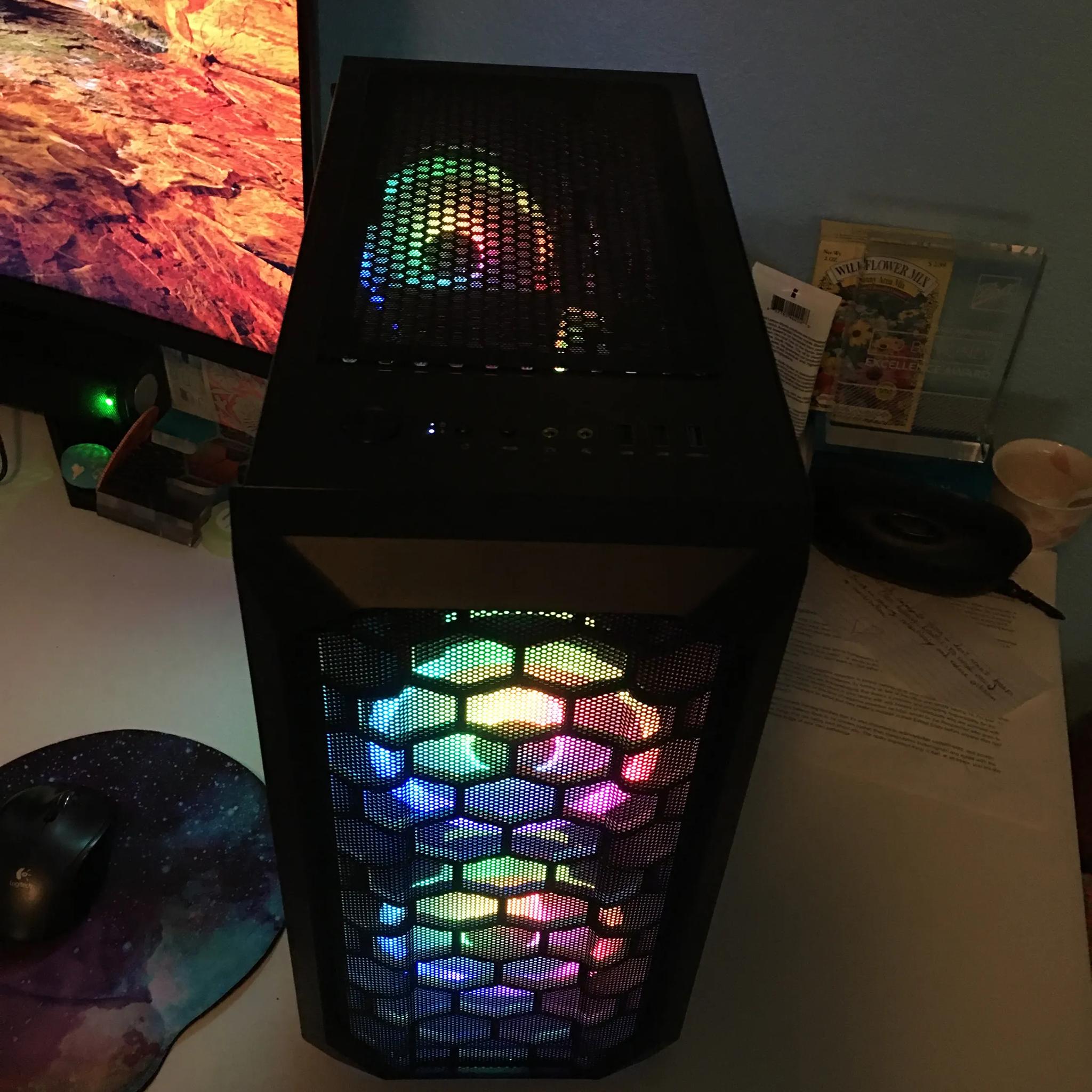 Great Gaming PC, RTX 3060Ti, i7 CPU, DDR4 16GB 3600, M.2 drive, SSD, HDD, mATX size