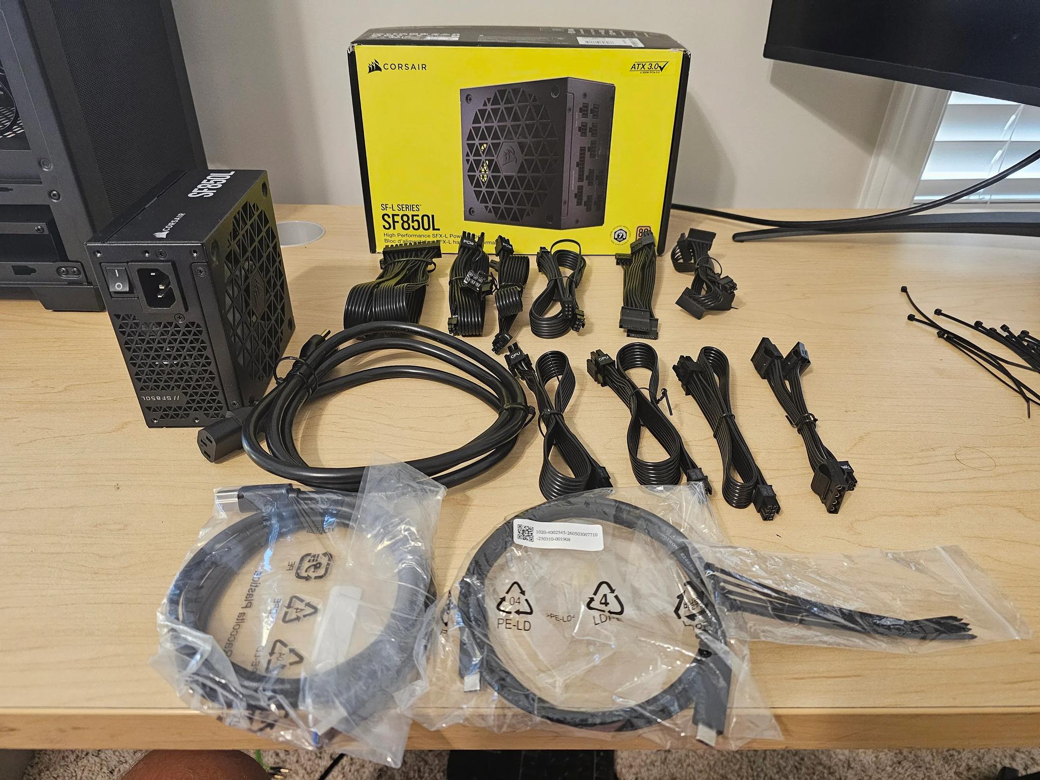 Corsair SF850L PSU, Black, lightly used, great condition