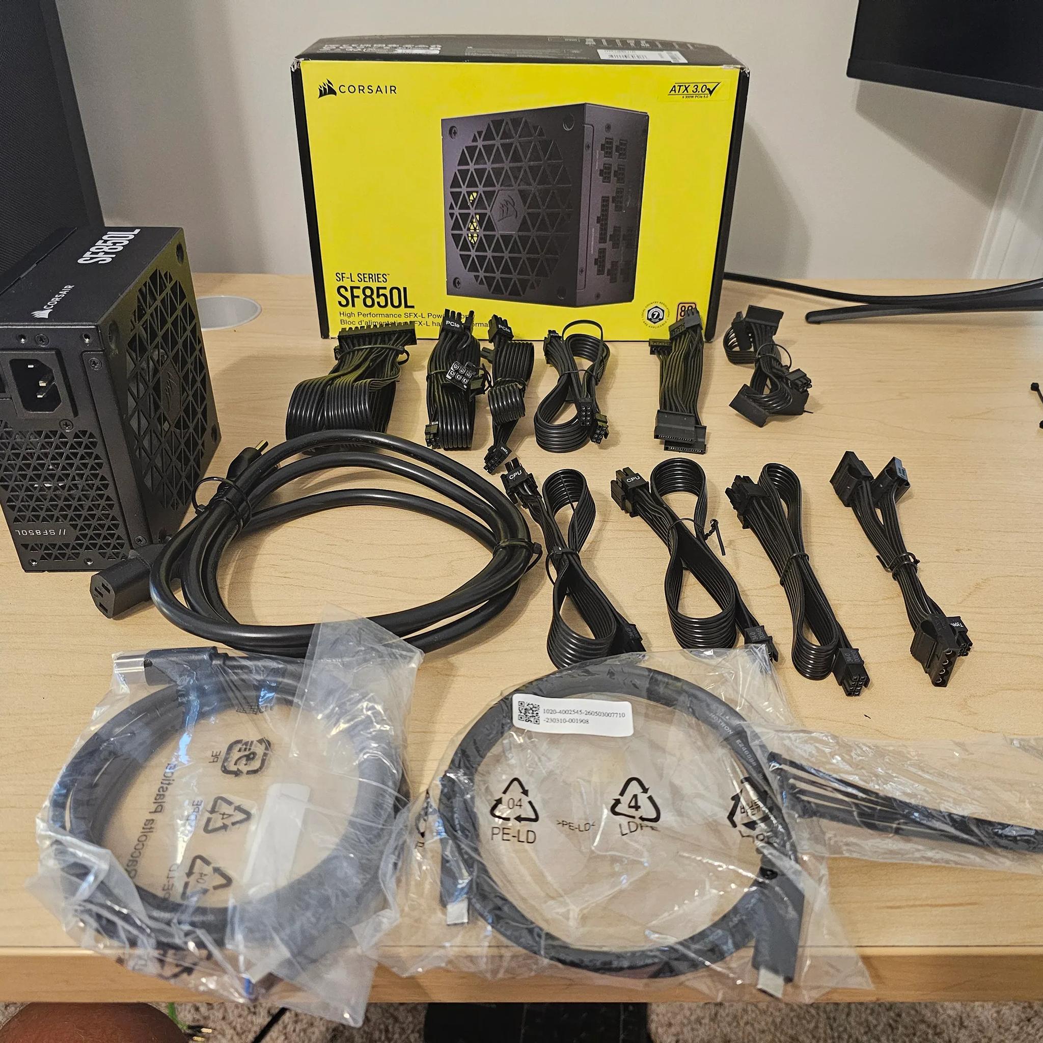 Corsair SF850L PSU, Black, lightly used, great condition