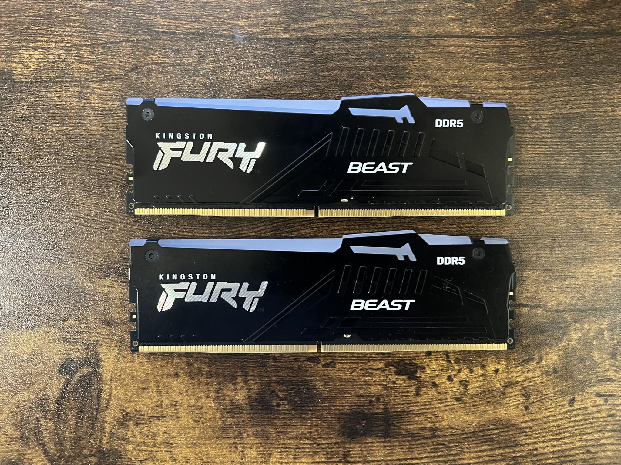 64GB (2x32GB) DDR5-6000MHz CL30 Kingston FURY Beast RGB RAM Memory