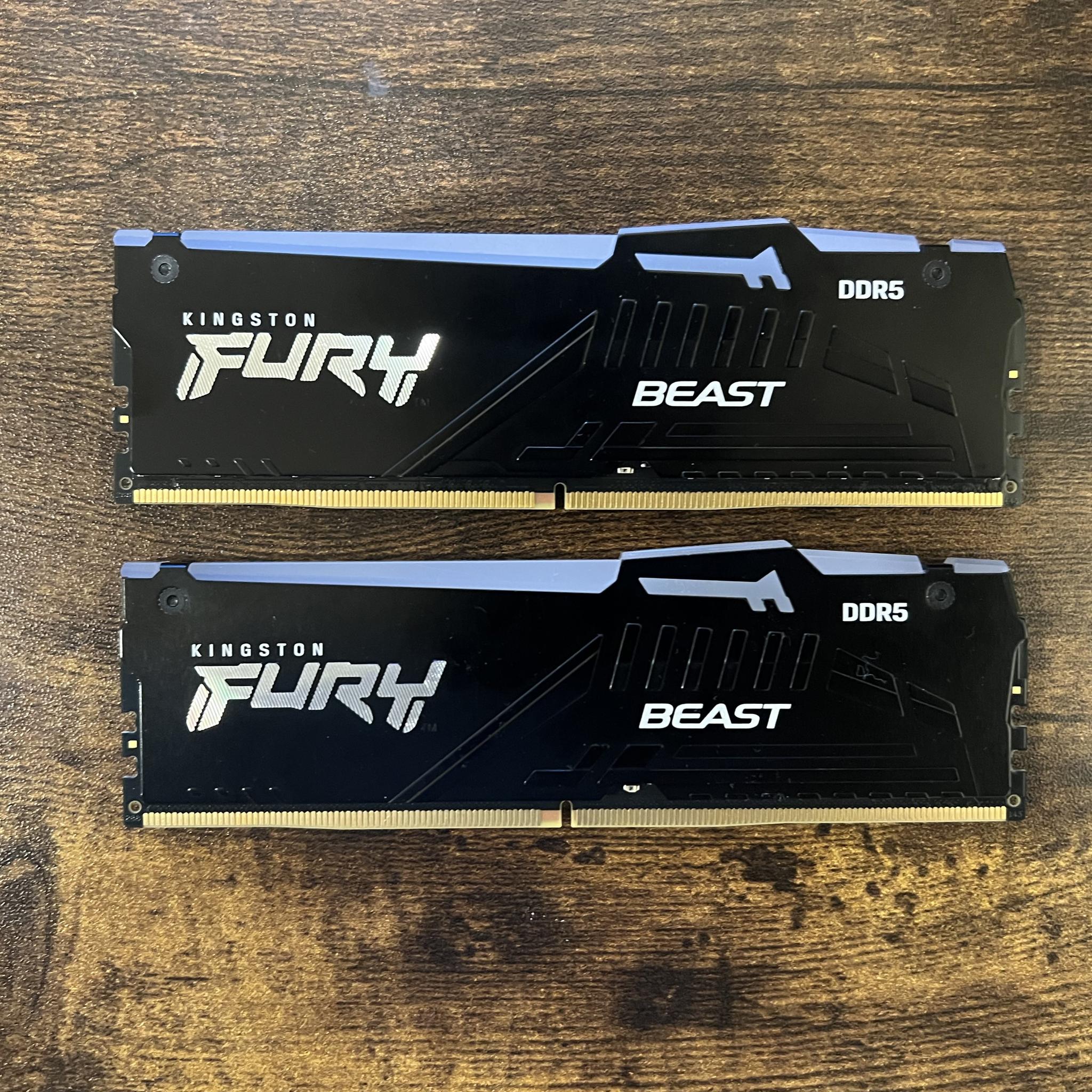 64GB (2x32GB) DDR5-6000MHz CL40 Kingston FURY Beast RGB RAM Memory