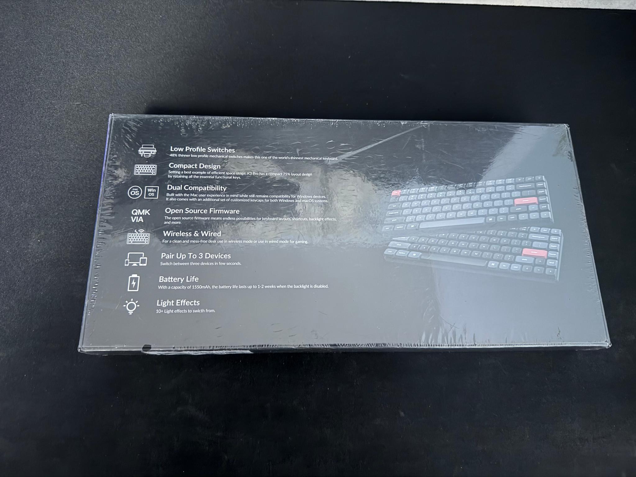 Keychron K3 Pro Wireless Mechanical Keyboard 75% Layout QMK/VIA Programmable