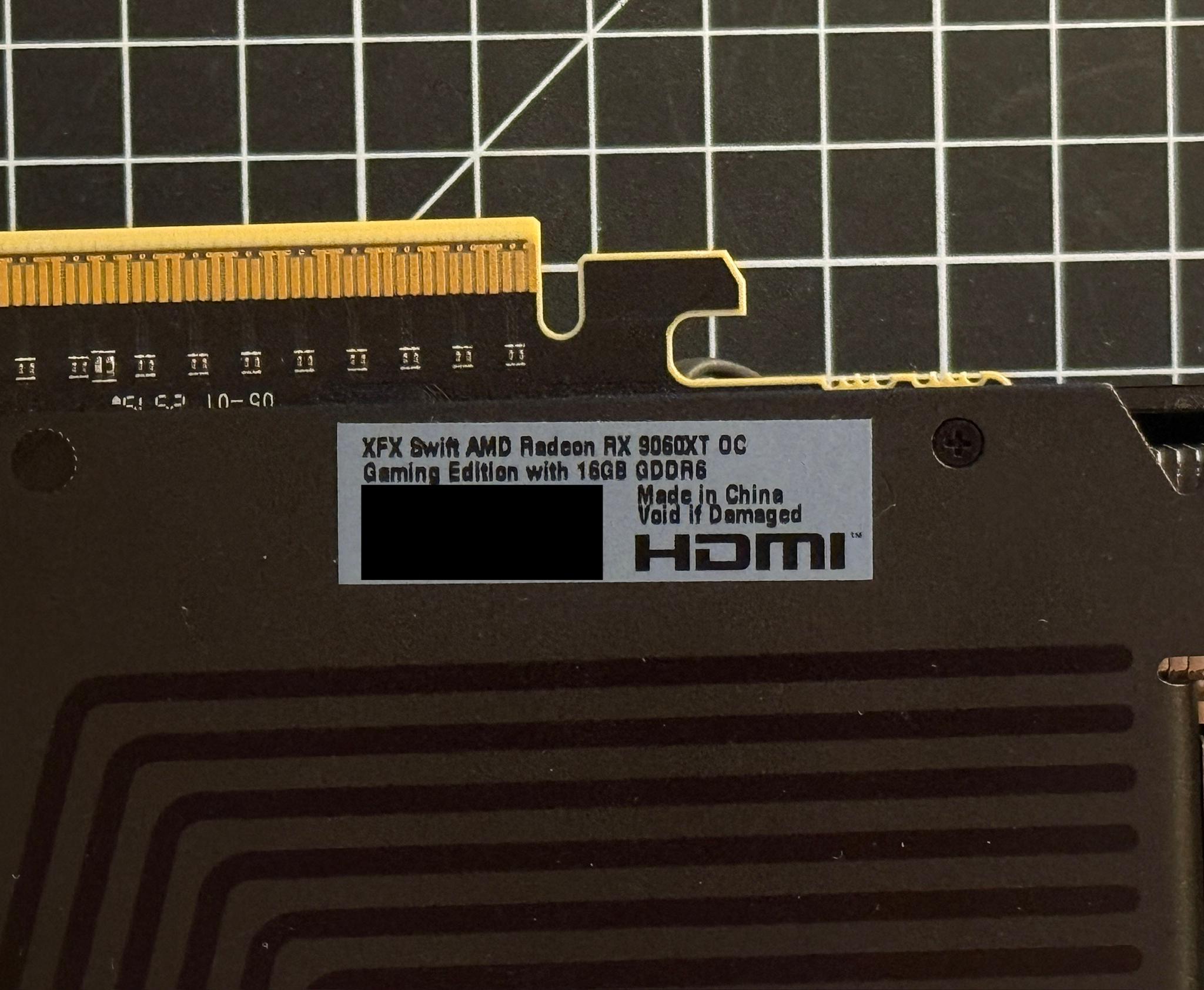 XFX - Swift AMD Radeon RX 9060XT 16GB GDDR6 LIKE NEW CONDITION